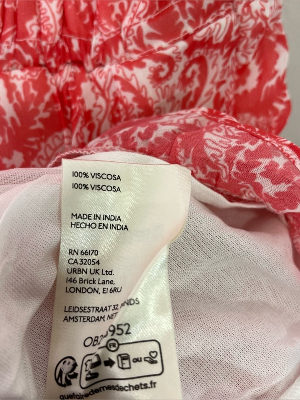 Anthropologie Somerset Halter Mini Dress Pink Coral Paisley Floral Size S - Picture 12 of 12